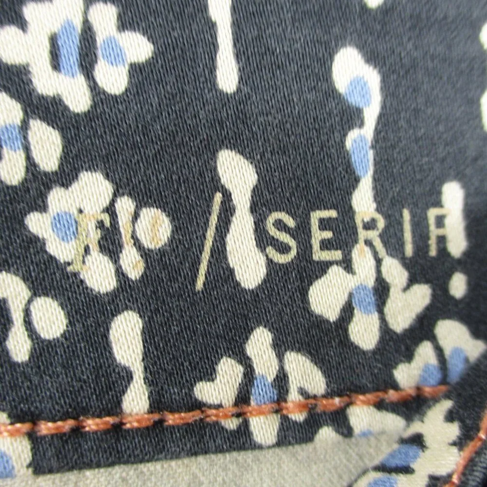 Pilcro Pants Women 28 Black Geometric Ankle Zip Serif Stretch Anthro Fit 30x28 - Picture 7 of 16